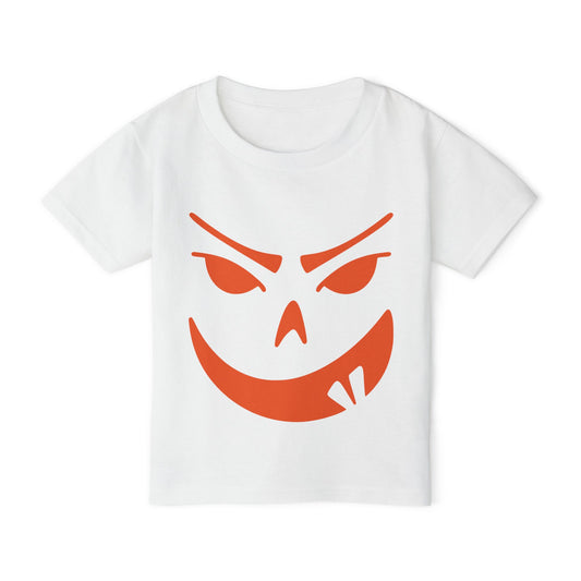 Goofy Grin Jack-O-Lantern Heavy Cotton™ Toddler T-shirt