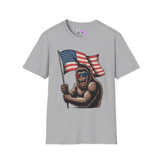 Patriotic Bigfoot Adult T-shirt