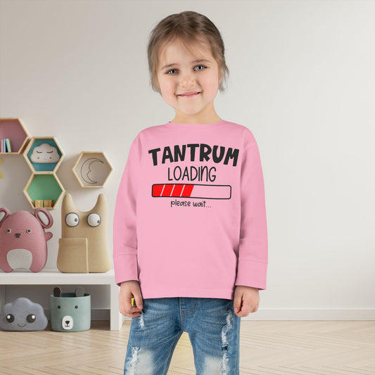 Tantrum Loading Please Wait Toddler Long Sleeve Tee