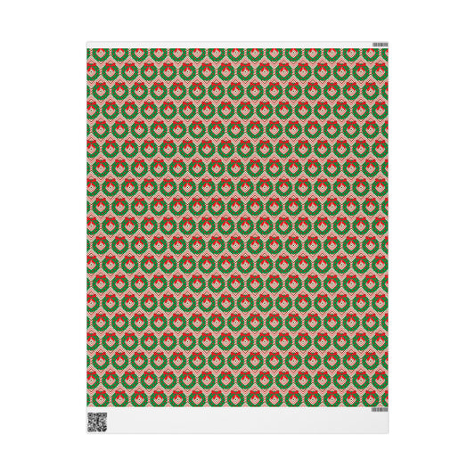 Christmas Wreaths Wrapping Paper