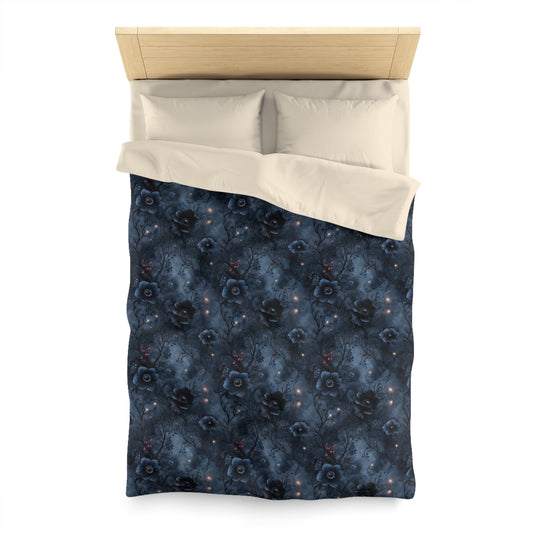 Black Roses & Vines Microfiber Duvet Cover