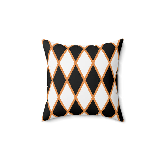 Black & White Harlequin Throw Pillow