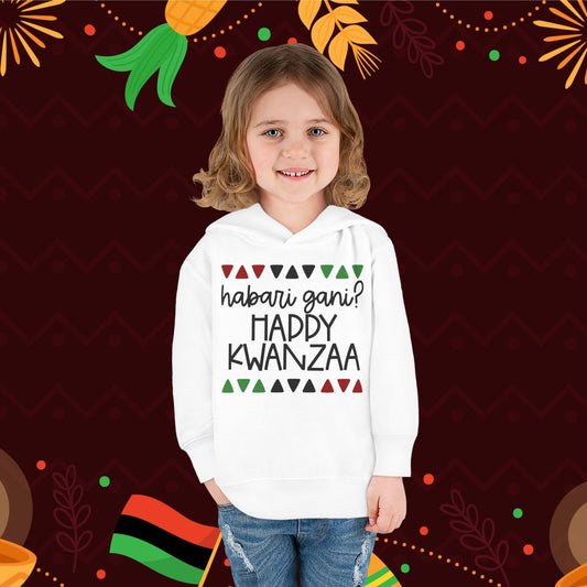 Habari Gani? Happy Kwanzaa Toddler Hoodie