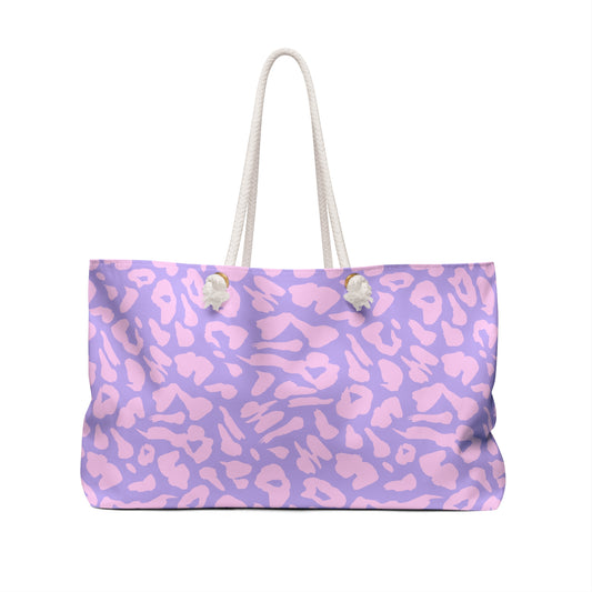 Cotton Candy Cheetah Print Weekender Bag