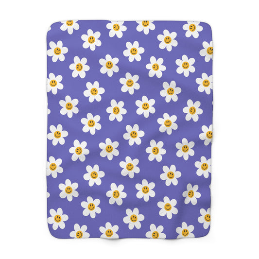 Daisy Grins Sherpa Fleece Blanket