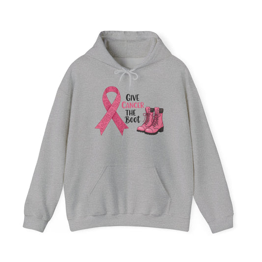 Give Cancer The Boot Heavy Blend™ Hooded Sweatshirt