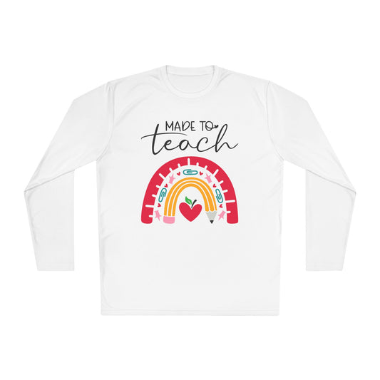 Made to Teach Rainbow Adult Long Sleeve Tee