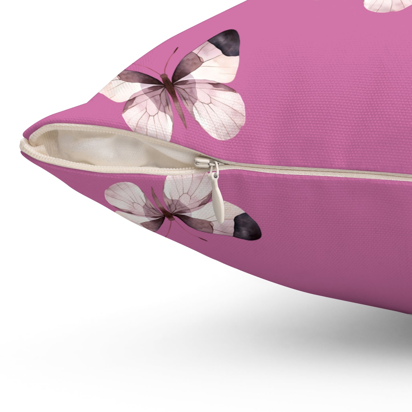 Blush Flutter Throw Pillow
