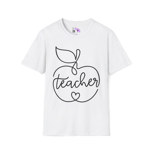 Teacher w/Apple Adult T-shirt