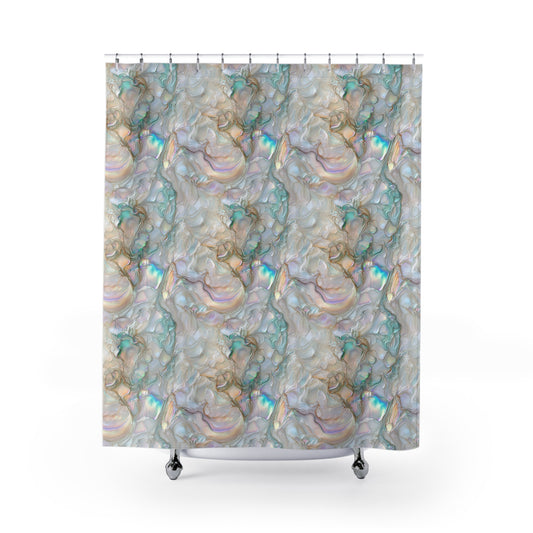 Green Opalescent Dreams Shower Curtain