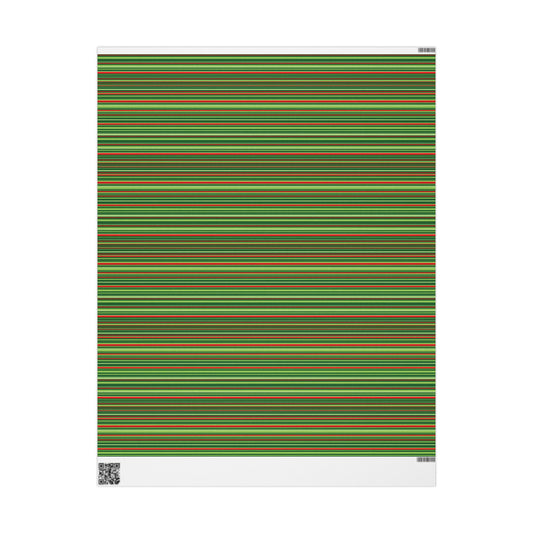 Christmas Cheer Stripes Wrapping Paper