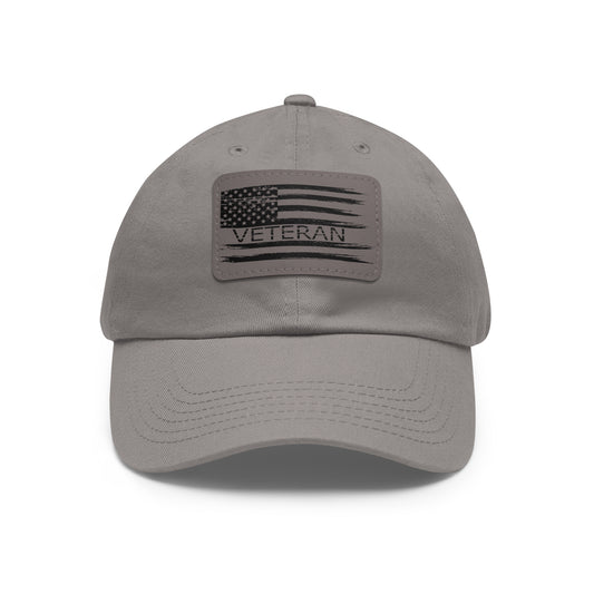 Veteran Dad Hat with Leather Patch