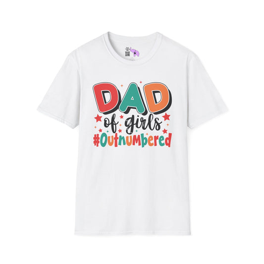 Dad of Girls #Outnumbered Adult T-shirt