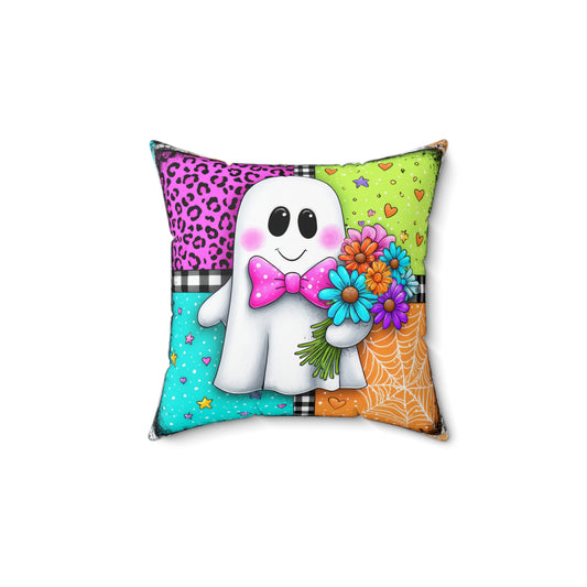 Dapper Boo Patchwork Throw Pillow