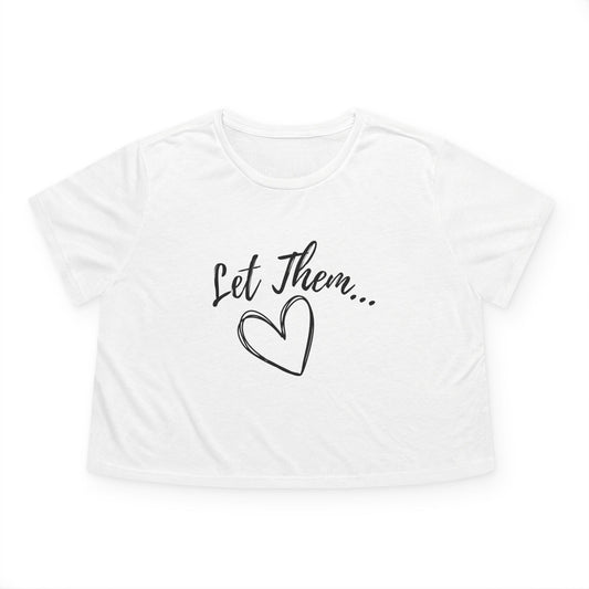 Let Them Women's Flowy Cropped Tee