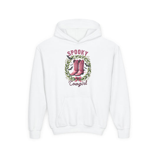 Spooky Cowgirl Youth Heavy Blend Hooded Sweatshirt