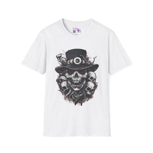 Creepy Skulls w/Top Hat Adult T-shirt
