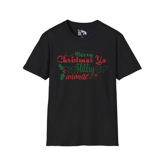Merry Christmas Ya Filthy Animal Adult T-shirt