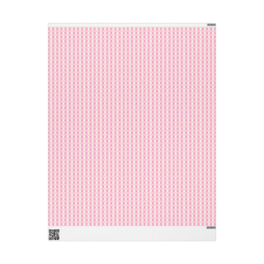 Dreamy Rose Gingham Wrapping Paper