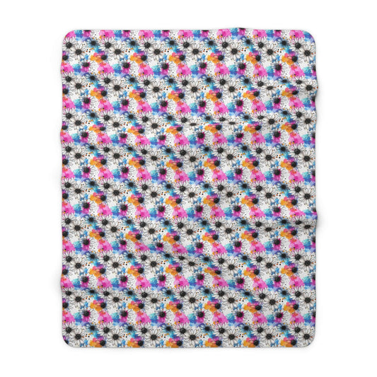 Watercolor Daisy Dream Fleece Blanket