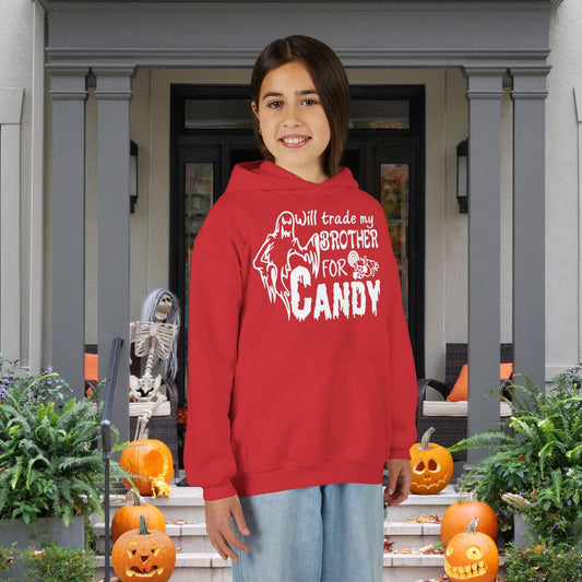 Will Trade My Brother For Candy Youth Heavy Blend Hoodie