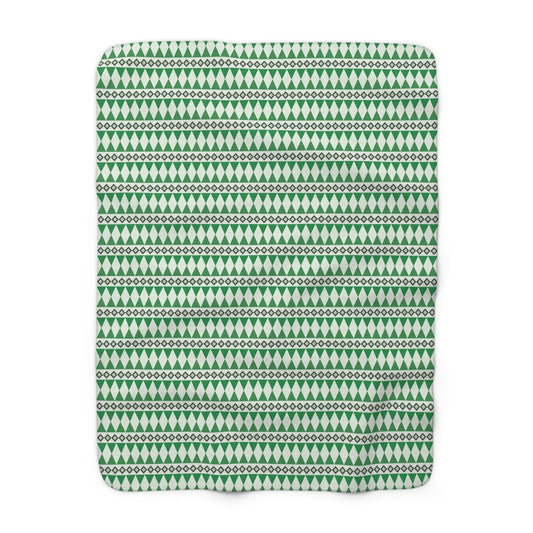 Moss Cairn Stripes Fleece Blanket
