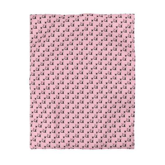 Siamese Charm – Pink Whisper Microfiber Duvet Cover