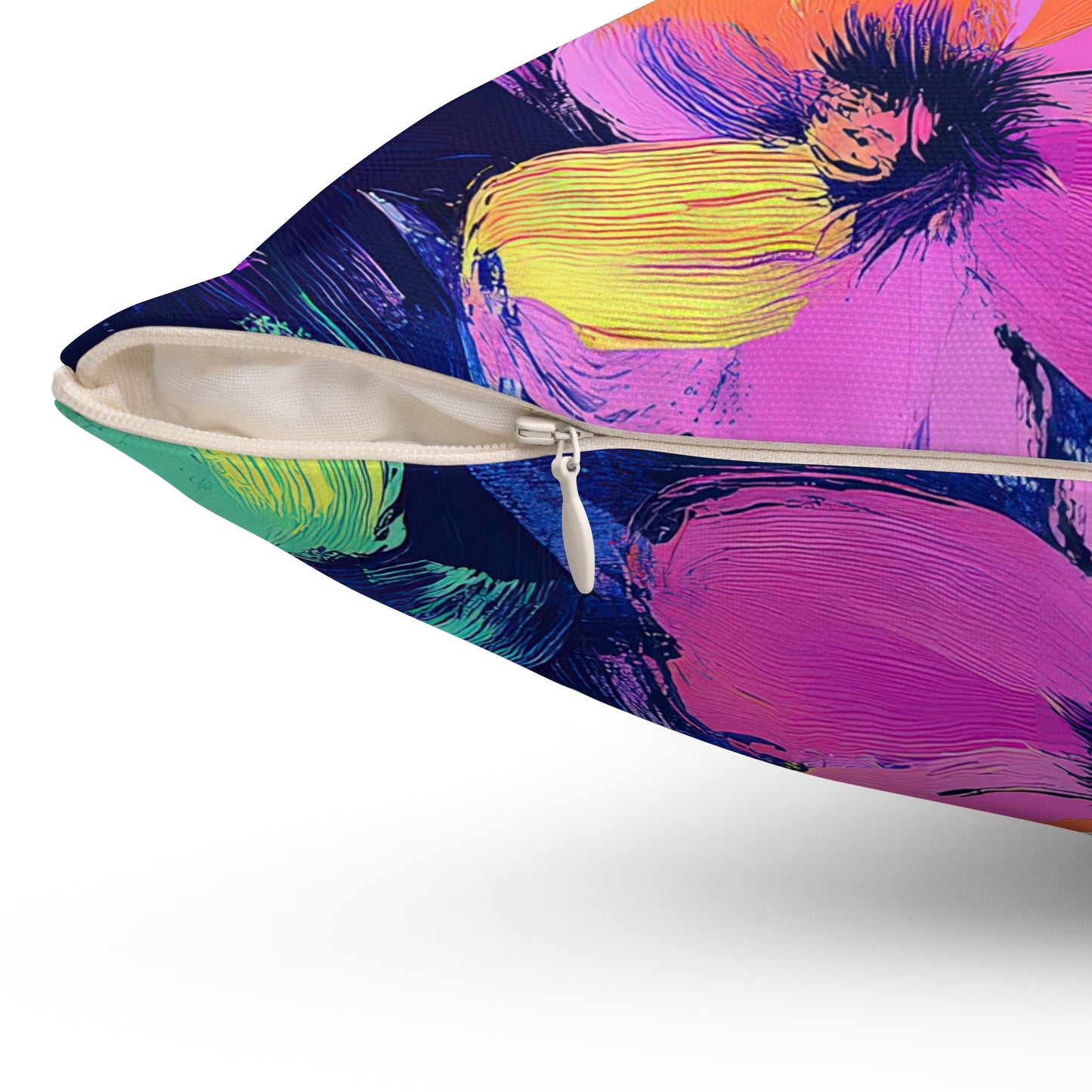 Watercolor Flowers Throw Pillow