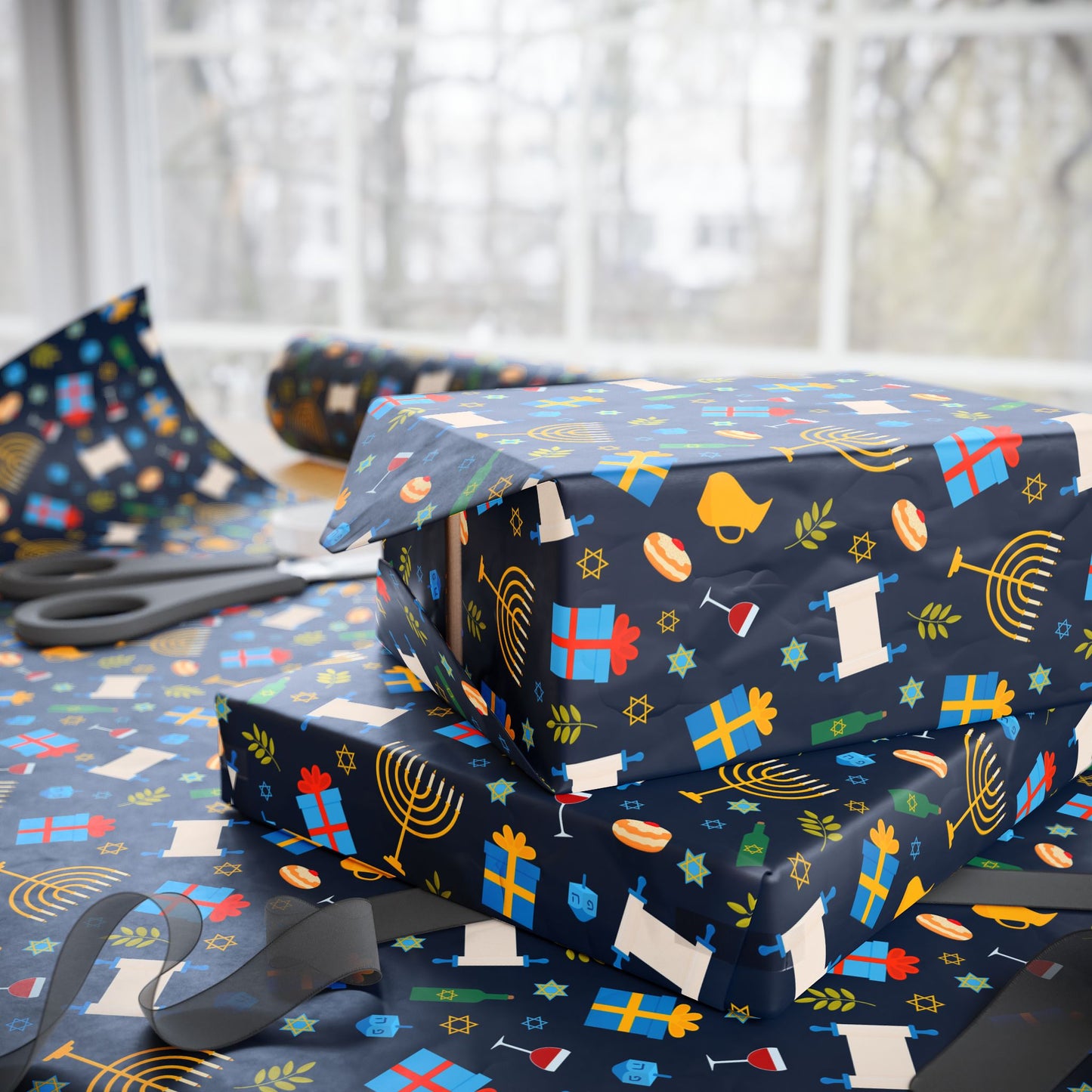 Shine & Celebrate Hanukkah Wrapping Paper