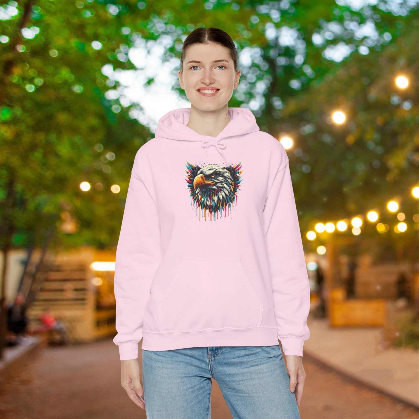 Colorful Bald Eagle Heavy Blend™ Hooded Sweatshirt