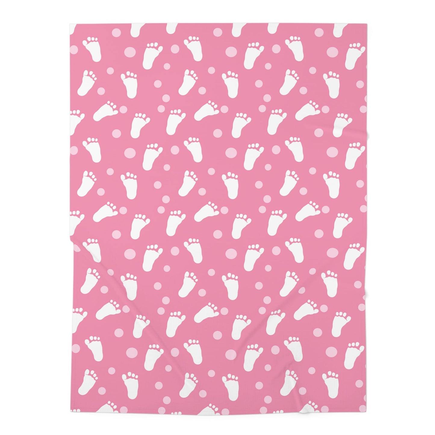 Baby Steps in Pink Swaddle Blanket