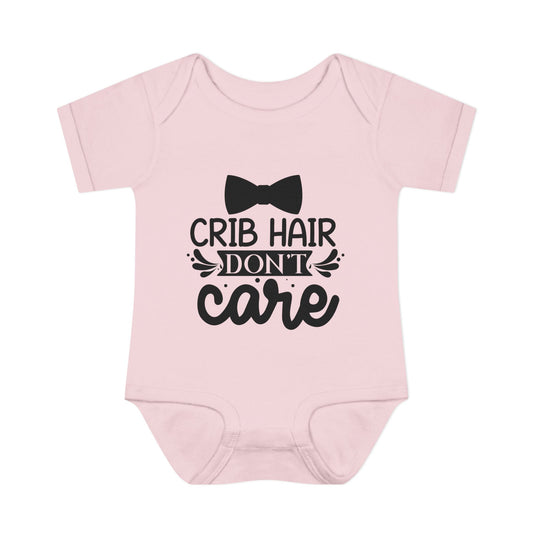 Crib Hair Don't Care Baby Rib Bodysuit