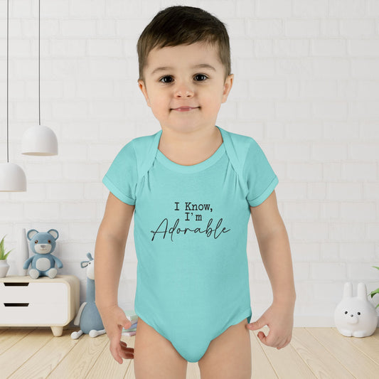 I Know I'm Adorable Infant Onesie