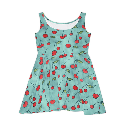 Cherry Jubilee Women's Skater Dress - Fun Spring Floral Dress for Every Occasion