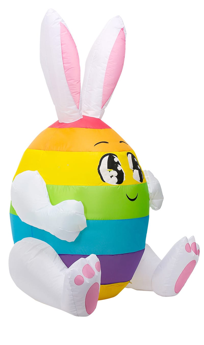 Striped Easter Egg Inflatable Lawn Decor