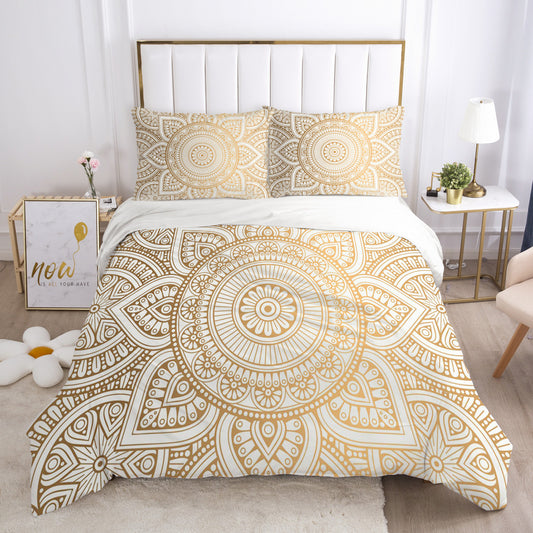 Boho Mandala & Dreamcatcher Duvet Cover Set – Soft Twill Bedding with Pillowcase