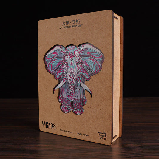 Irregular Shape Puzzle Fox, Dragon, Cat, Elephant, Squirrel