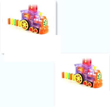 Purple Domino Brick Laying Electric Toy Train