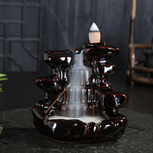 Glazed Ceramic Backflow Incense Burner Variety