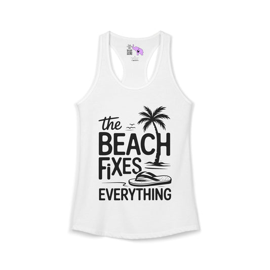 The Beach Fixes Everything Women's Ideal Racerback Tank
