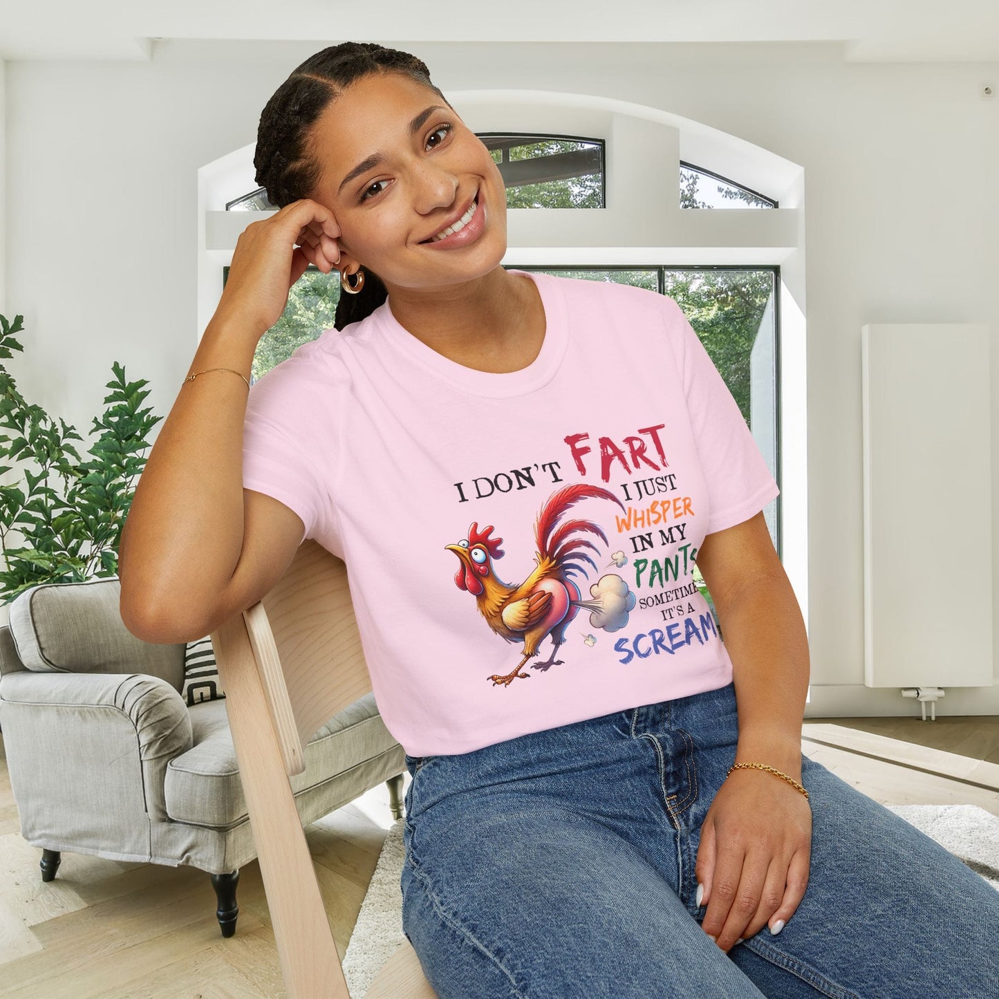 I Don't Fart I Just Whisper in my Pants... Adult T-shirt