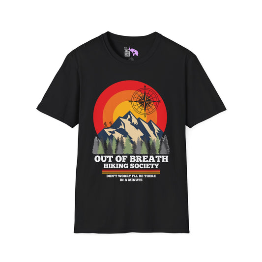 Out of Breath Hiking Society Adult T-shirt