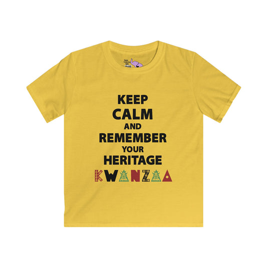 Keep Calm and Remember Your Heritage Kwanzaa Youth Softstyle Tee