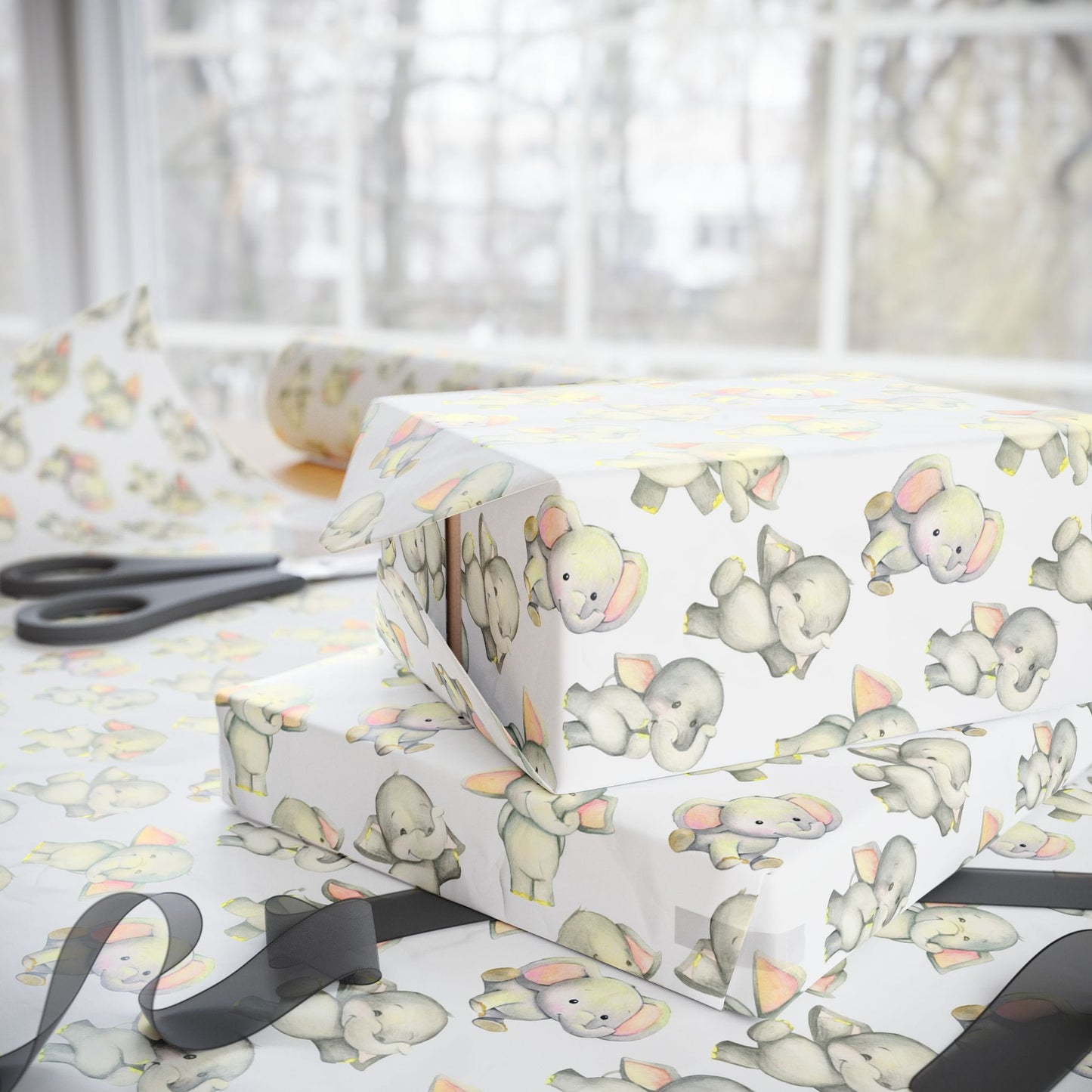 Dancing Elephants Wrapping Paper