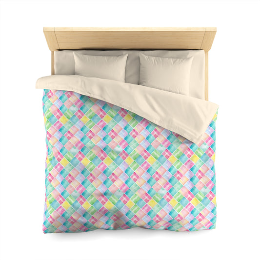 Watercolor Weave Microfiber Duvet Cover