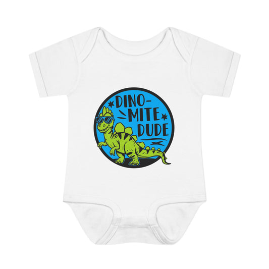 Dino-Mite Dude Baby Rib Bodysuit