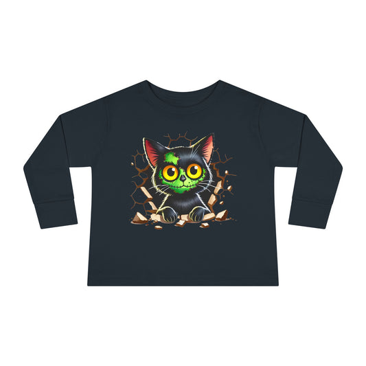 Zombie Kitty Toddler Long Sleeve Tee