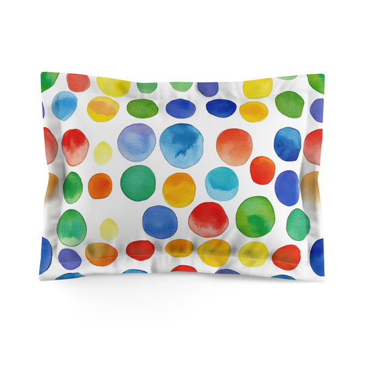 Colorful Polka Dots Microfiber Pillow Sham