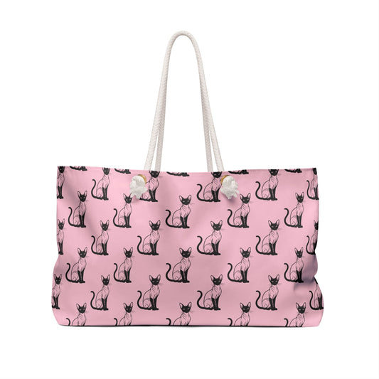 Siamese Charm – Pink Whisper Weekender Bag