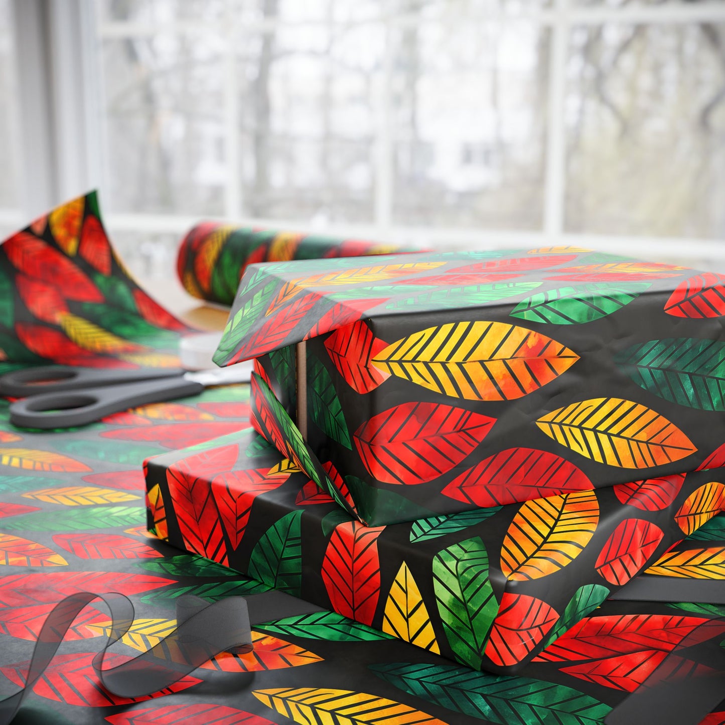 Festival Fire Kwanzaa Wrapping Paper